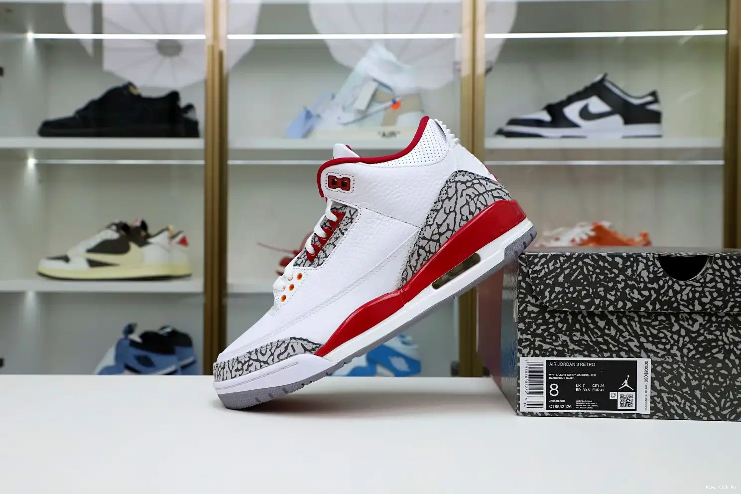 3 Retro Kimikick  Cardinal Air Red(CT8532-126） Jordan 0626